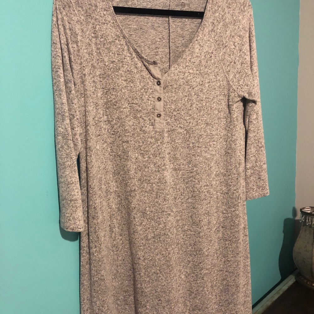 Grey sweater dress